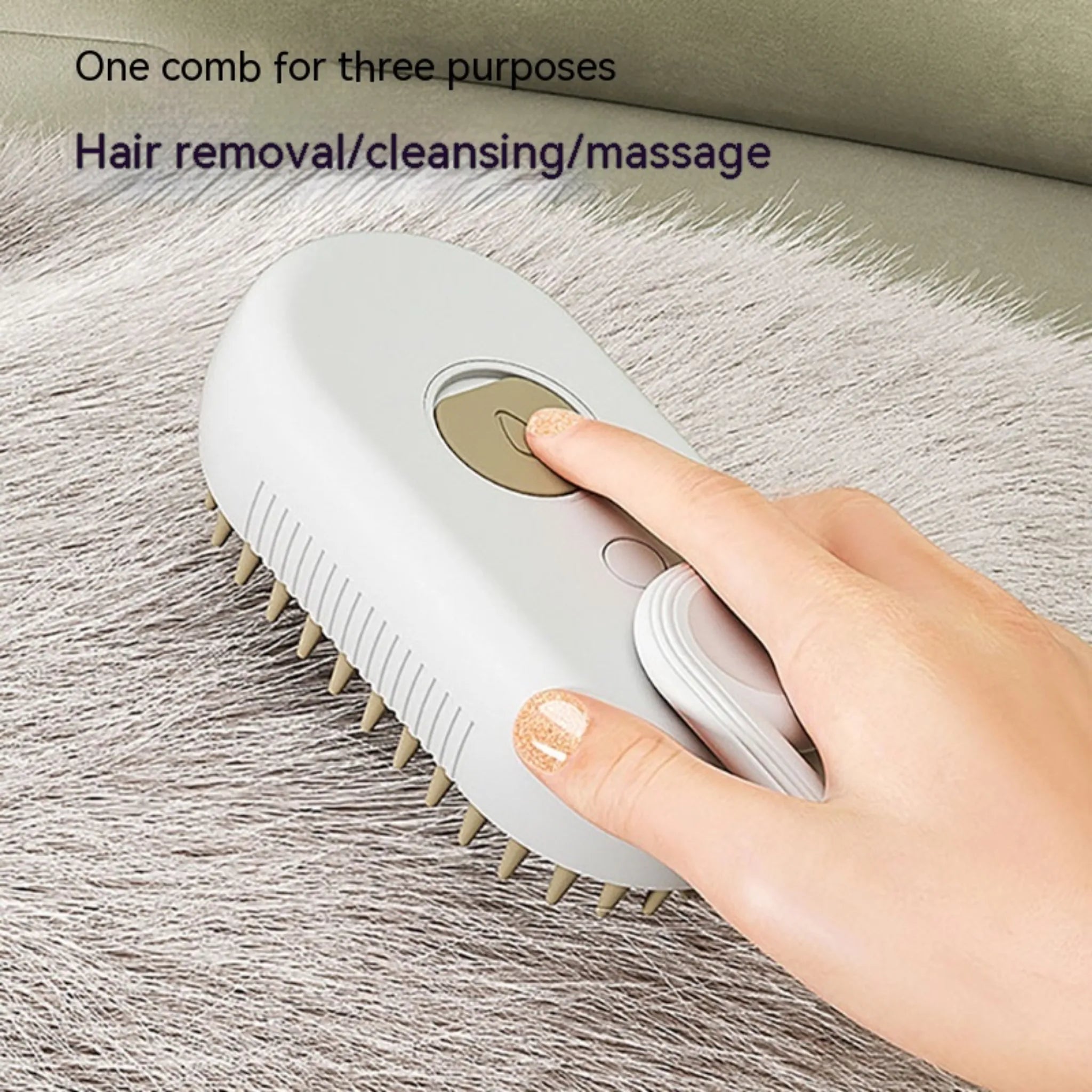 3-in-1 Electric Steam Pet Brush – Steamy Dog & Cat Grooming Comb | Hair Removal, Detangling & Massage