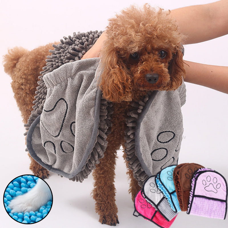 Super Absorbent Microfiber Pet Bath Towel – Quick-Drying Bathrobe for Dogs and Cats | Soft, Durable & Perfect for Grooming