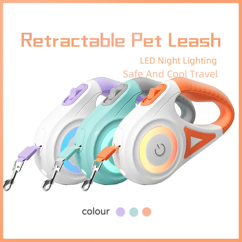 Automatic Retractable Pet Leash & Collar – For Small & Medium Dogs